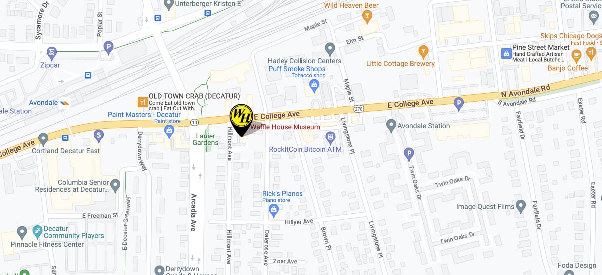 Waffle house museum map