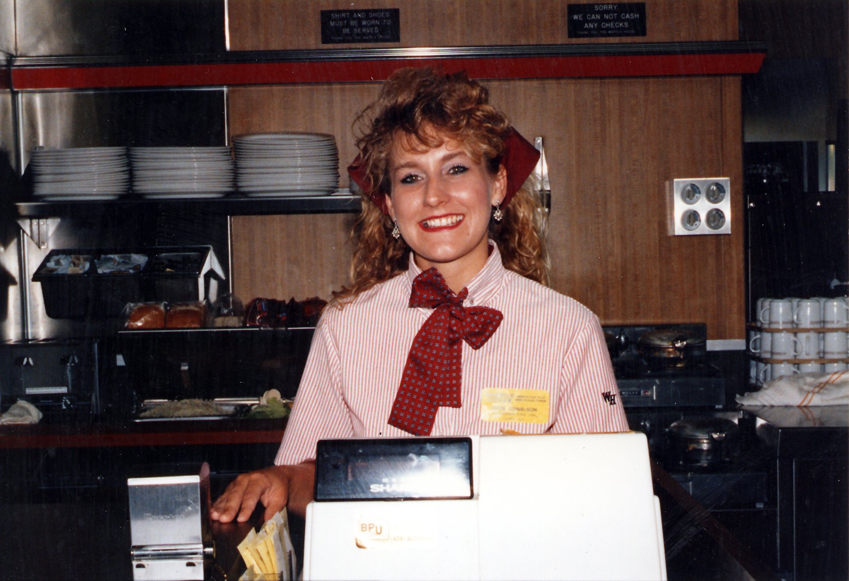 Vintage photo of Waffle House waitress