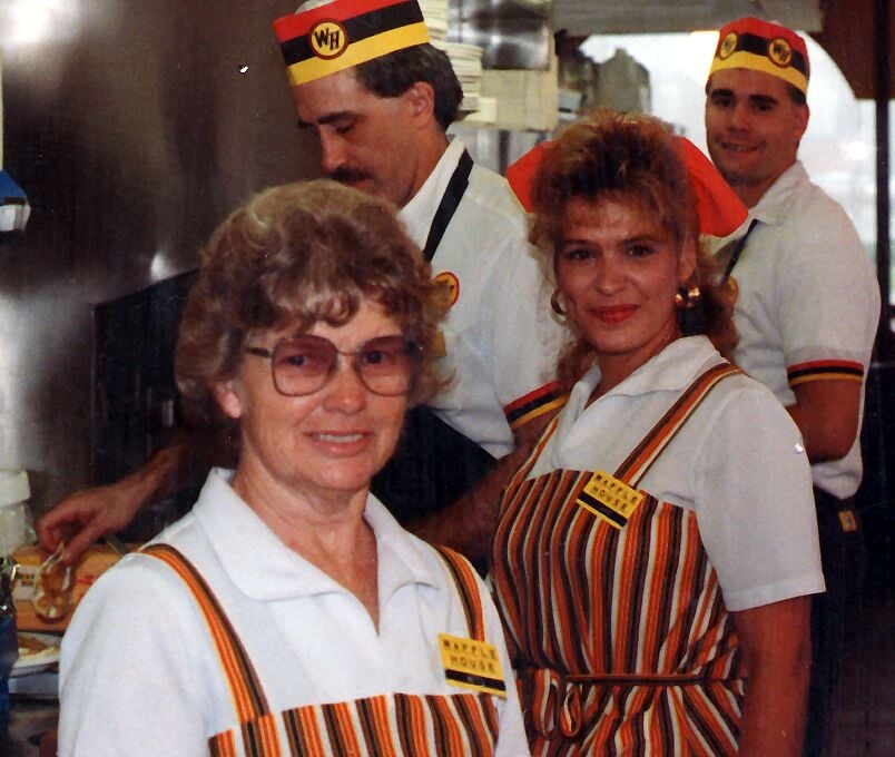Vintage photo of Waffle House employees