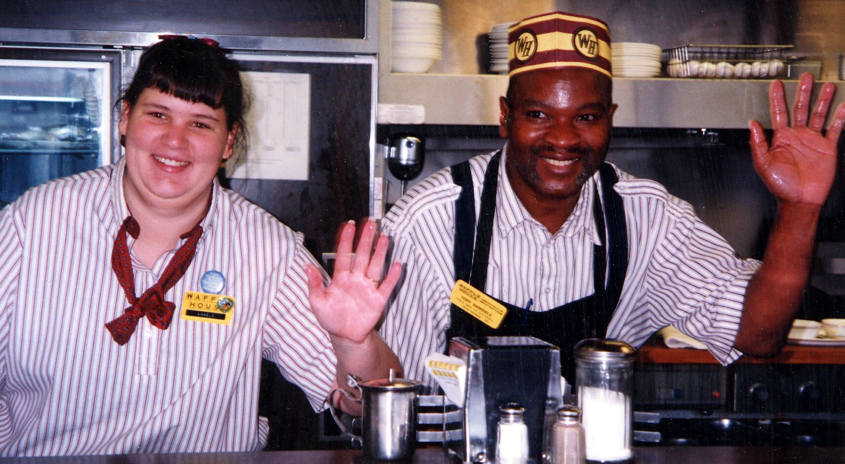 Vintage photo of Waffle House employees