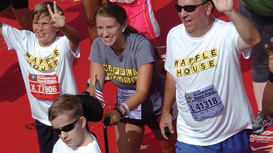 Family at a race event